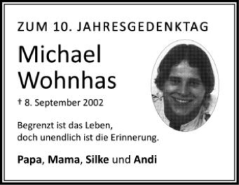 Anzeige von Michael Wohnhas von Schwäbische Zeitung