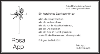 Anzeige von Rosa App von Schwäbische Zeitung