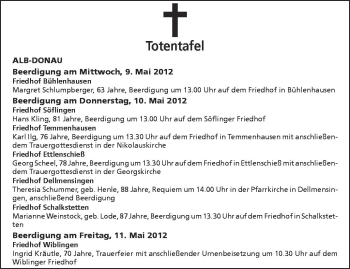 Anzeige von 6359117901  von Schwäbische Zeitung