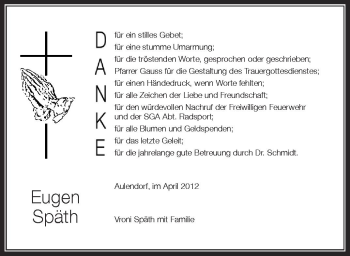 Anzeige von Eugen Späth von Schwäbische Zeitung