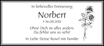 Anzeige von Norbert Schmid von Schwäbische Zeitung