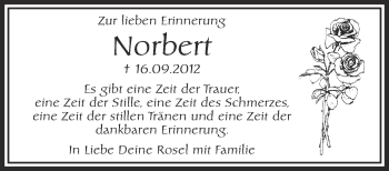 Anzeige von Norbert Schmid von Schwäbische Zeitung