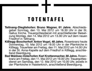 Anzeige von 6359195401  von Schwäbische Zeitung