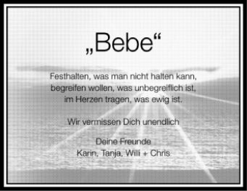 Anzeige von bebe  von Schwäbische Zeitung