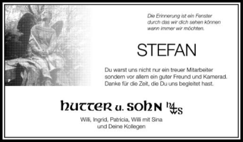 Anzeige von Stefan  von Schwäbische Zeitung