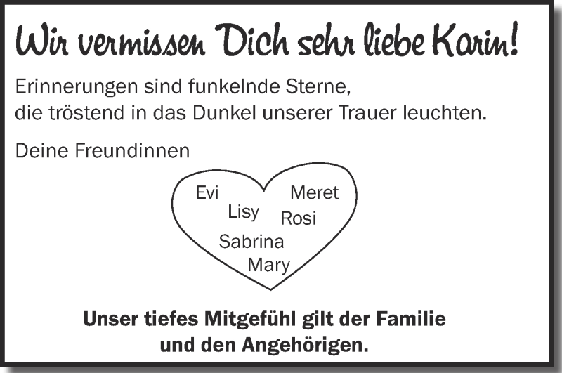  Traueranzeige für Karin Eppler vom 18.07.2016 aus Schwäbische Zeitung