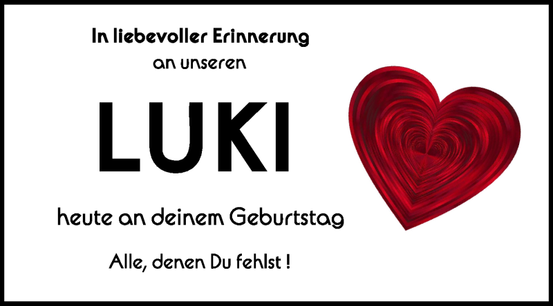  Traueranzeige für Lukas Gebhardt vom 24.08.2019 aus Schwäbische Zeitung